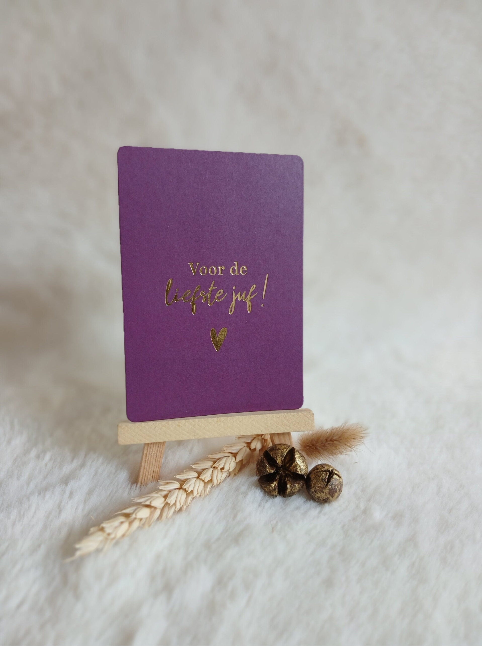 Kaartje; Voor de liefste juf!