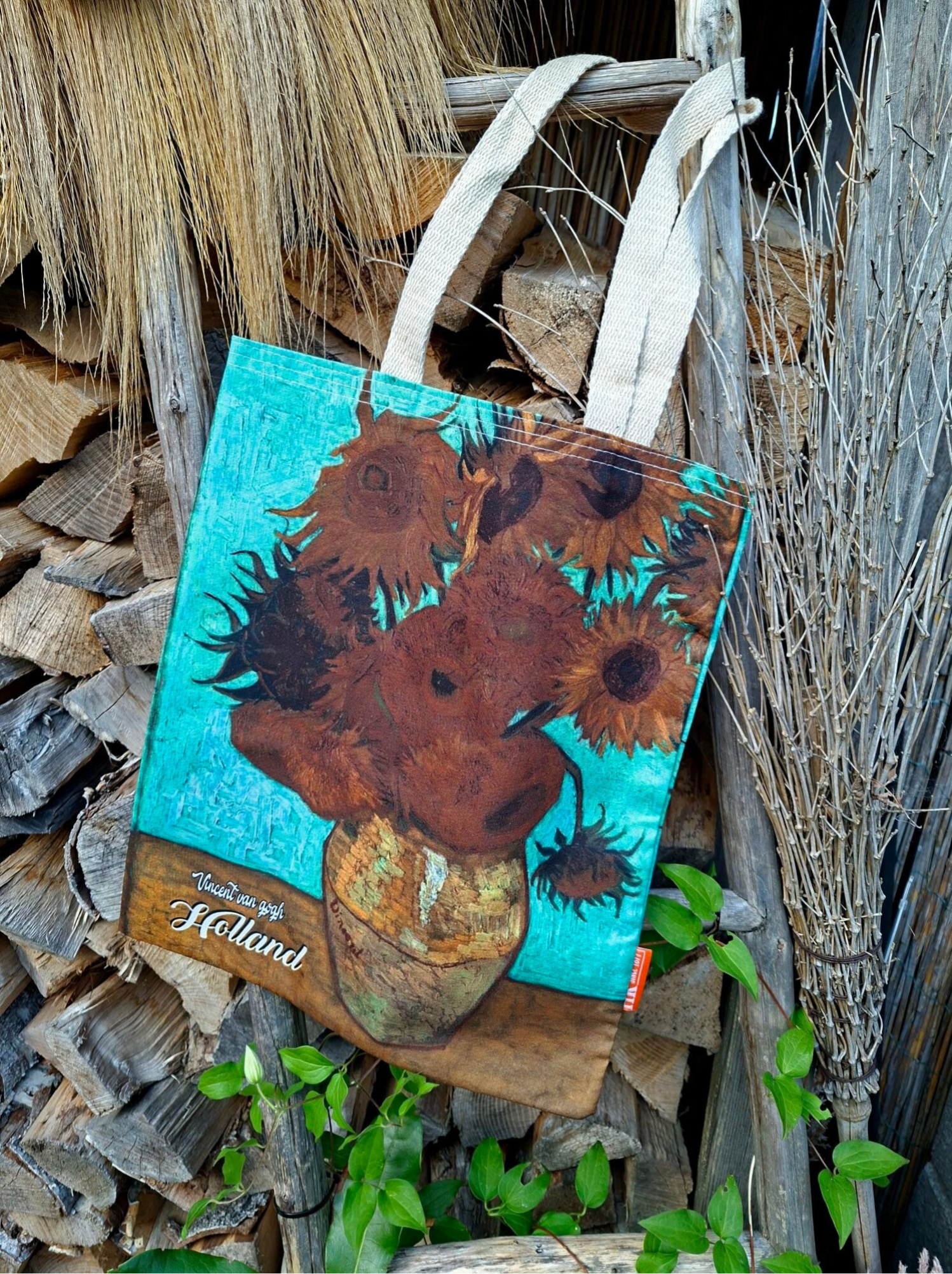 Tas; Zonnebloemen, van Gogh