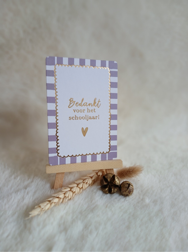 Kaartje; Bedankt voor het schooljaar!