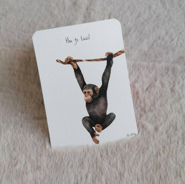 Wenskaart 'Hou je taai'