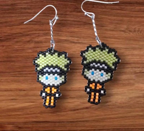 Team 7 Naruto beaded earrings