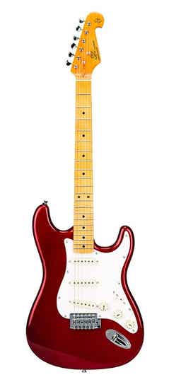 SX Guitars SST57CAR Stratocaster Model Candy Apple Red