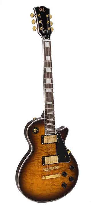 SX Guitars EH3DDS LP Custom model Tobacco Sunburst