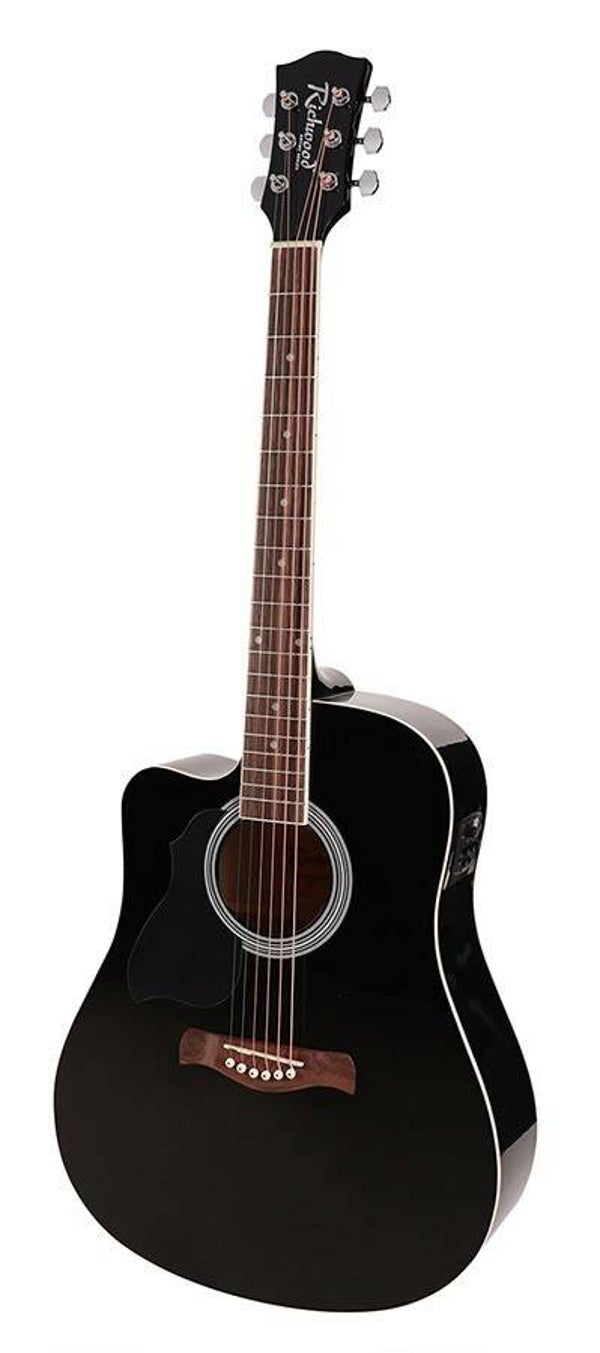 Richwood Artist Series RD12LCEBK Black Westerngitaar Linkshandig