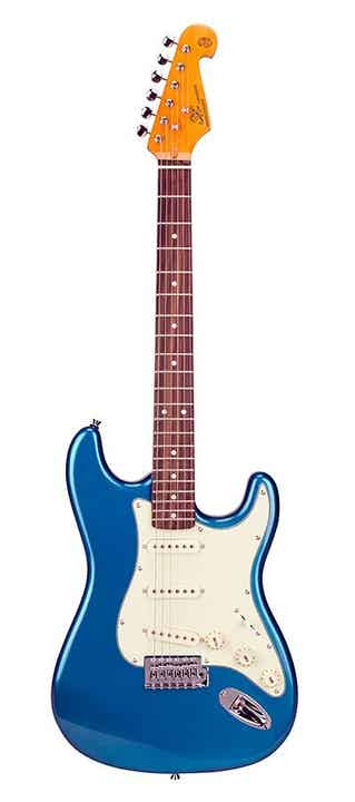 SX Guitars SST62LPB Stratocaster Model Lake Placid Blue