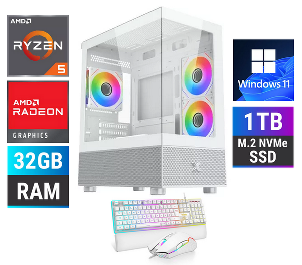 🎮 PC Gamer Pack Alphard Ice + Clavier / Souris