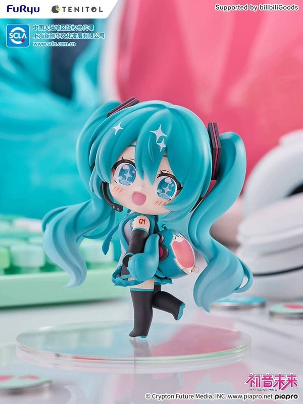 [Pre-Order](Deposit)TENITOL VOCALOID Hatsune Miku - Mini UWA Series Smile Head Mascot Bag Ver.