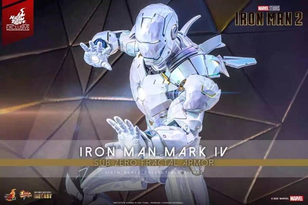 [Pre-Order](Deposit) HOT TOYS Iron Man 2 Movie Masterpiece Diecast Action Figura 1/6 Iron Man Mark Iv (sub-zero Fractal Armor)
