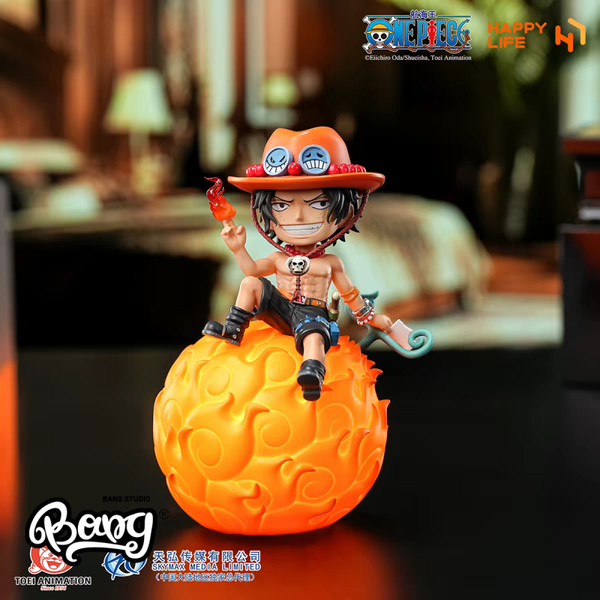 Happy Life - One Piece Official Portgas D. Ace Chibi Figure & Night Light
