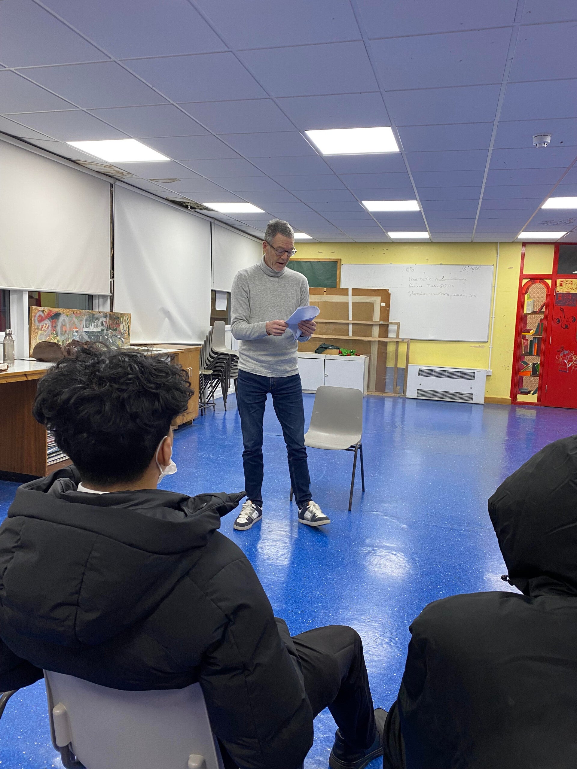 ohnathon Martin, lead mentor, during a coaching session. Johnathon provides a steady, experienced male influence for young men in North-West London.