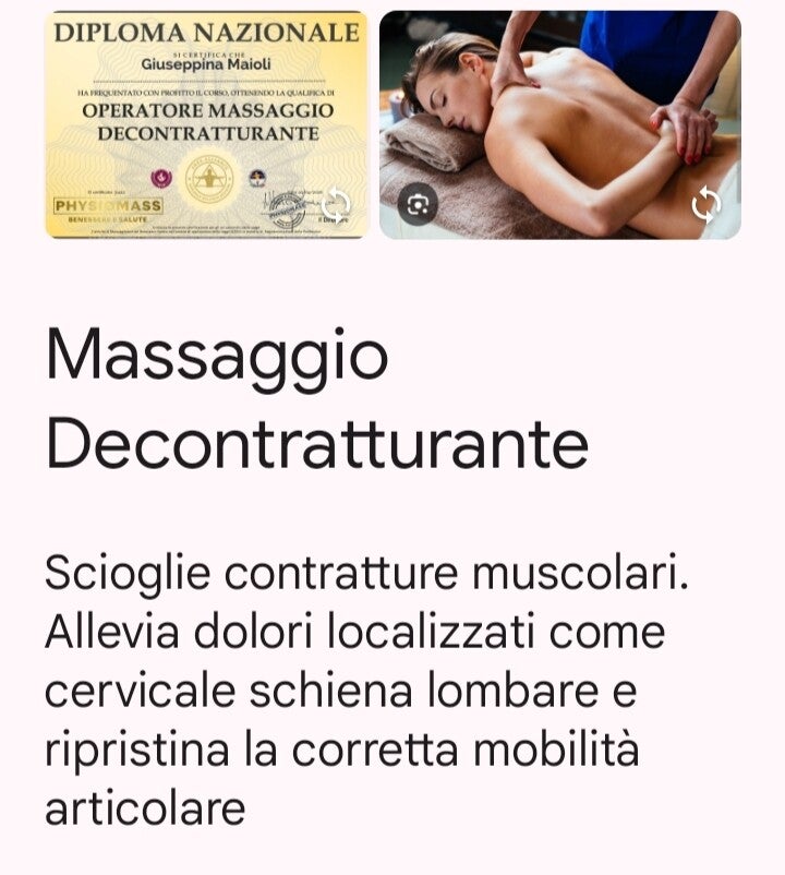 PACCHETTO DA 5 TRATTAMENTI DECONTRATTURANTE 60 MINUTI