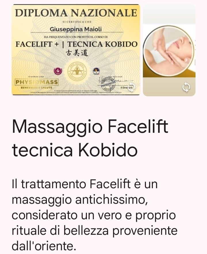 FACELIFT +  KOBIDO TECNICA DI GUA SHA  DA 10  DA 30 MINUTI