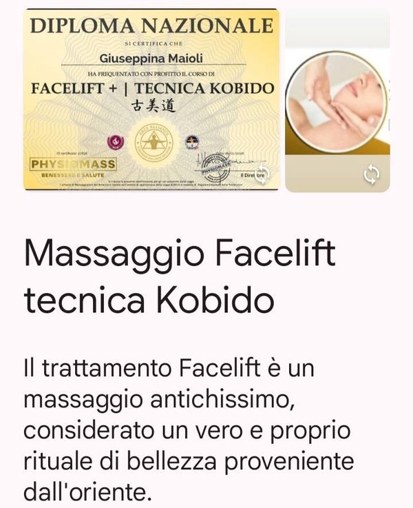 FACELIFT +  KOBIDO TECNICA DI GUA SHA  DA 10  DA 30 MINUTI