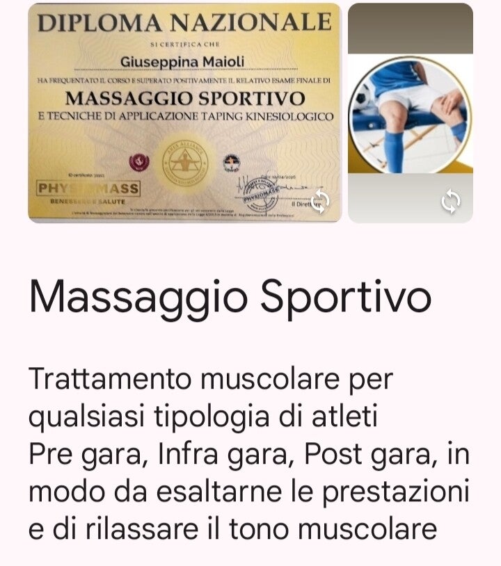 MASSAGGIO SPORTIVO POST-GARA  GAMBE 60 MINUTI