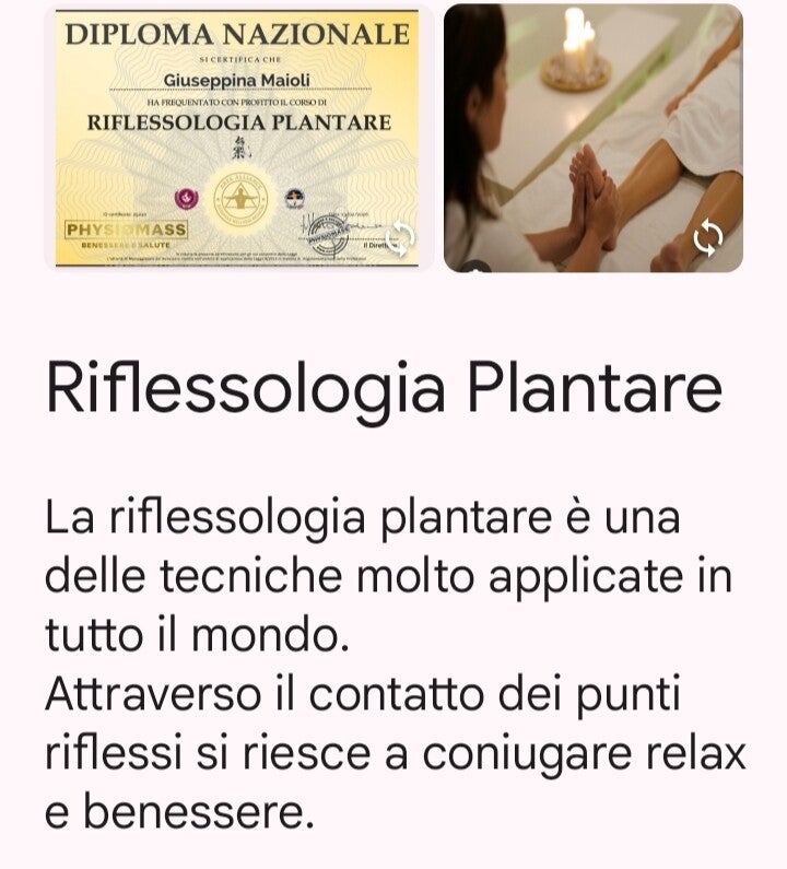 PACCHETTO DA 5 DI RIFFLESSOLOGIA PLANTARE DA 40 MINUTI