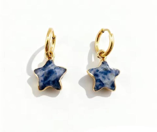 boucles d'oreilles en lapi lazuli
