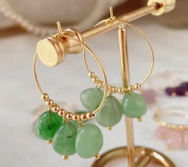 Boucles d'oreilles en amazonite