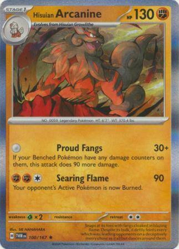 Hisuian Arcanine Holo 100/167