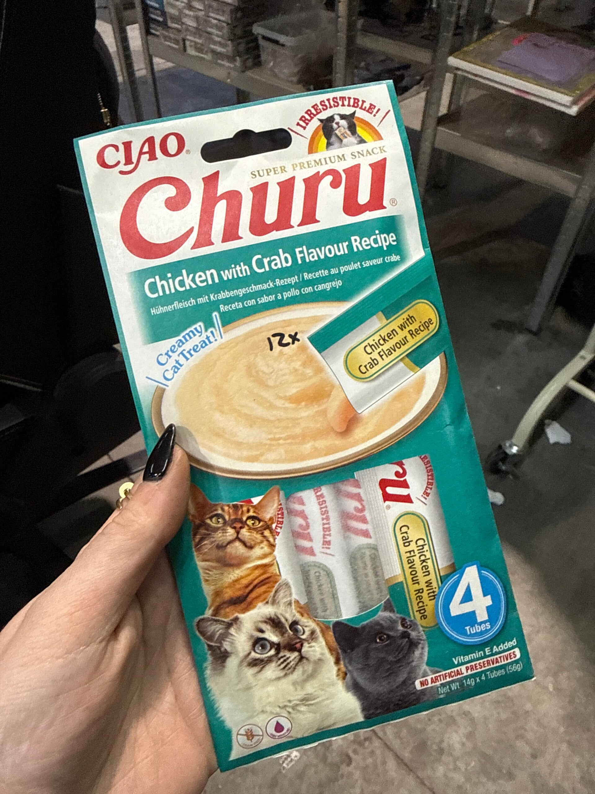 Churu - Creamy treat - 4 tubes - Chicken & crab - B8.1