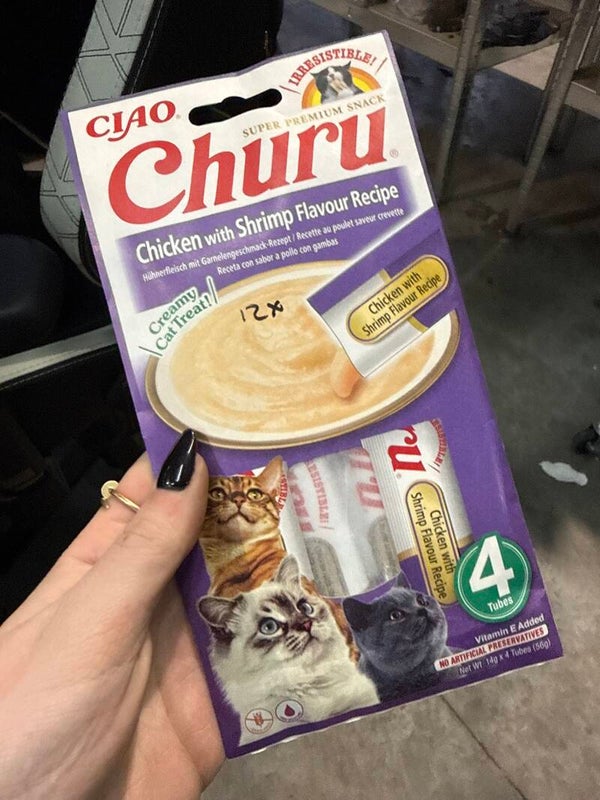 Churu - Creamy treat - 4 tubes - Chicken & Shrimp - B8.5