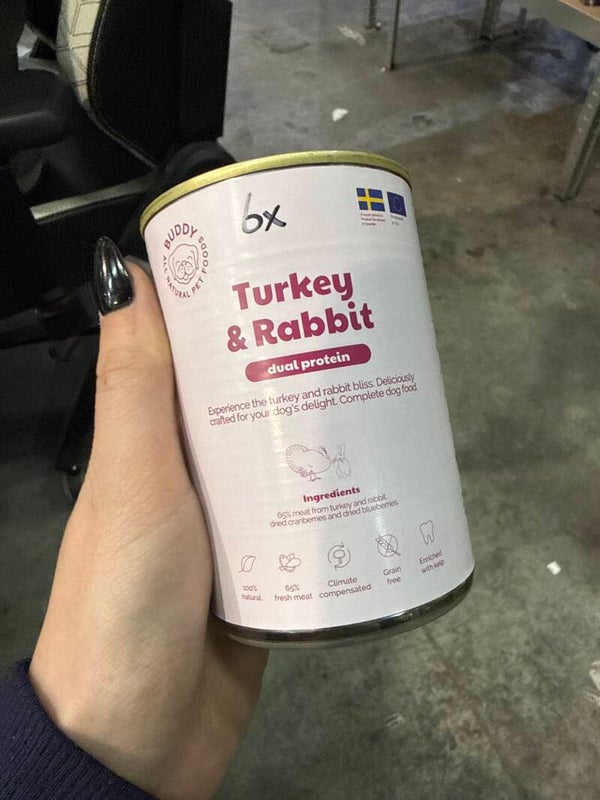 Buddy - Natvoer - 400gram - Turkey & rabbit