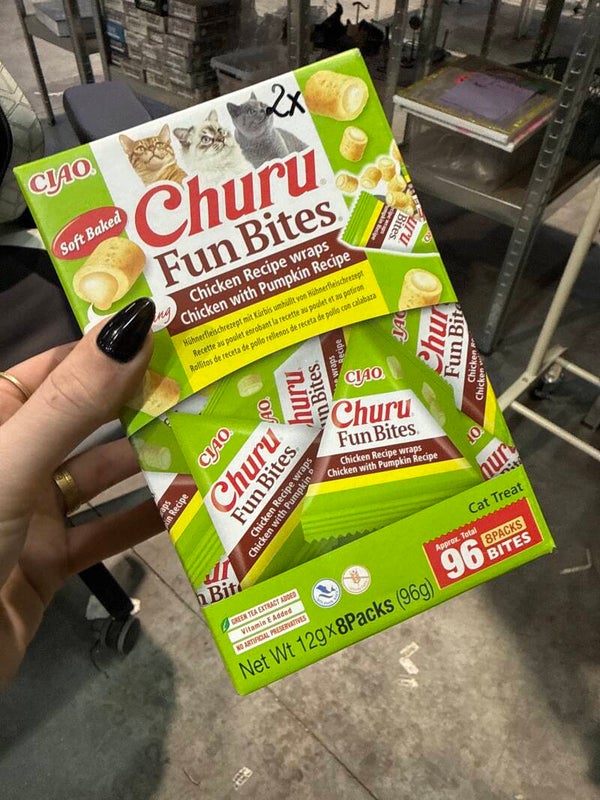 Churu - Fun Bites - 8 Pack Verpakking - Chicken pumpkin - B11.1