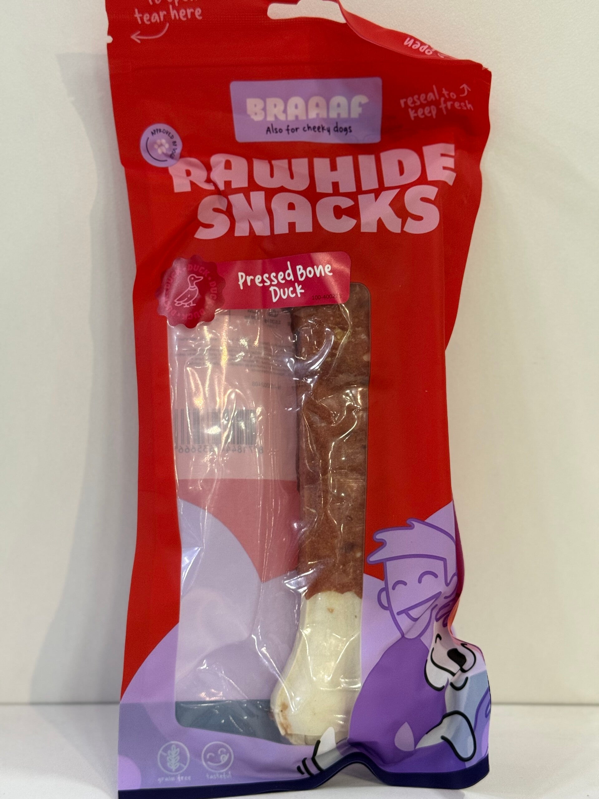 Braaf - Pressed Bone Duck - Grote Hond - Graanvrij B20.3