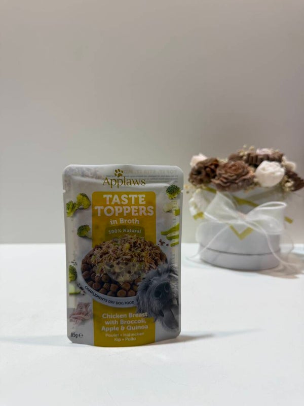 Applaws - Taste Toppers in Broth - Chicken Breast, Broccoli, Appel en Quinoa - C15.5