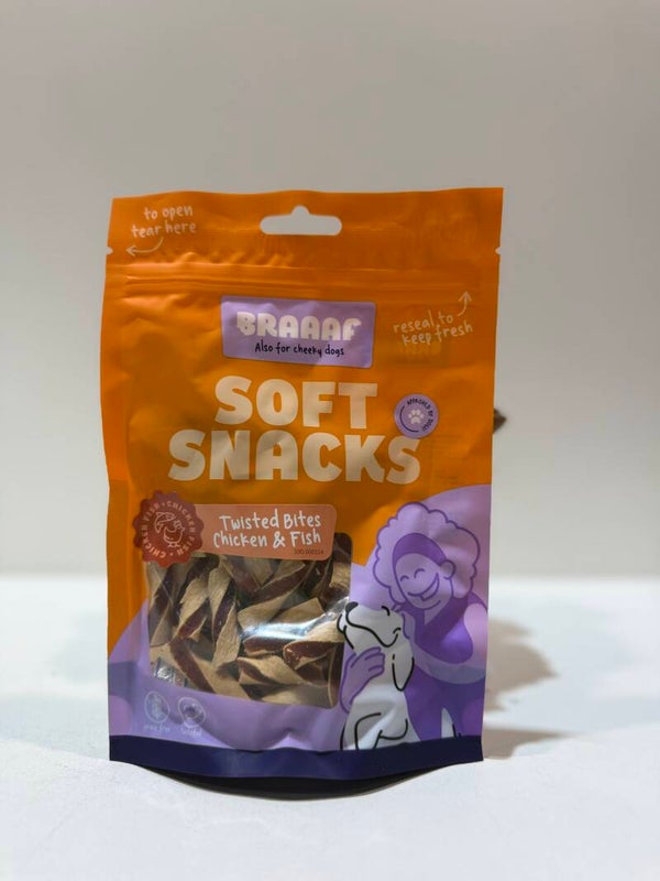Braaf - Soft Snacks - Twisted Bites Chicken & Fish - C23.8
