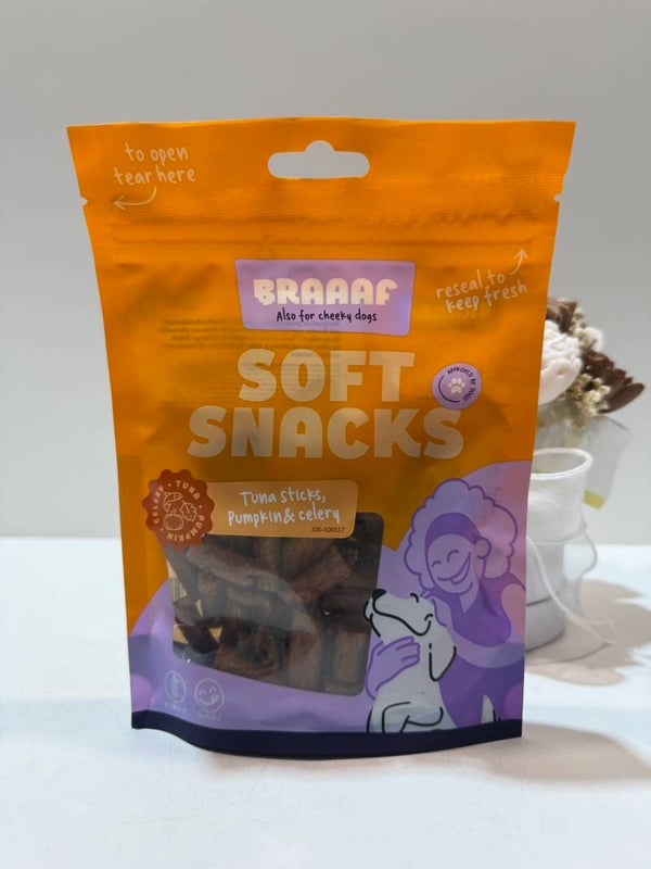 Braaf - Soft Snacks - Tonijn Sticks Pompoen & Selderij  - C22.6