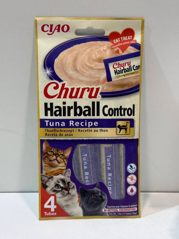 Churu Hairball Control - Creamy Treat - Tuna - B2.9- 4pack