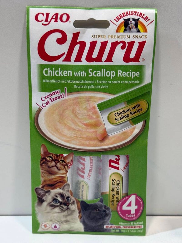 Churu - Creamy Treat - Chicken & Scallop - 4pack - B2.8