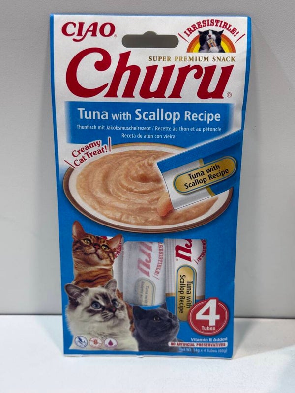 Churu - Creamy Treat - Tuna & Scallop - 4pack - B3.8