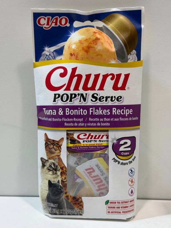 Churu - Pop&Serve - Tuna & Bonito Flakes - 2pack - A20.10