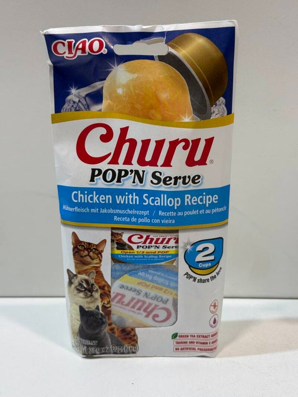 Churu - Pop & Serve - Chicken & Scallop - 2pack - A22.5