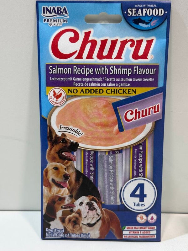 Churu Seafood - Creamy Treat - Salmon & Shrimp - 4pack - A23.10