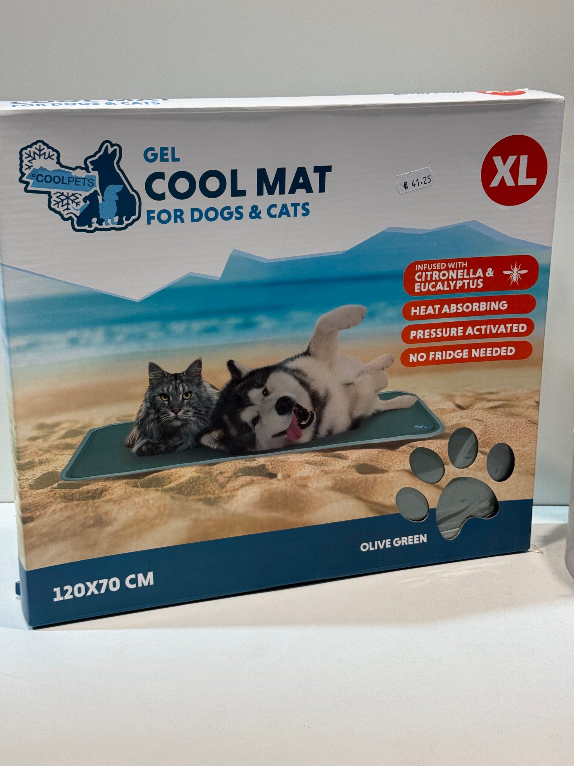 Coolpets - Cool Mat - XL (120x70cm) - Olijf Groen