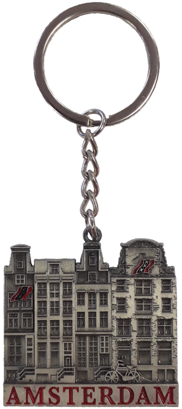 SLH-008P | Sleutelhanger | Grachtenpand Tin Amsterdam
