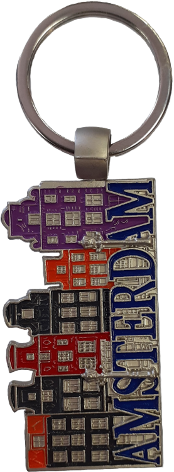 SLH-022 | Sleutelhanger | Grachtenpanden Gekleurd