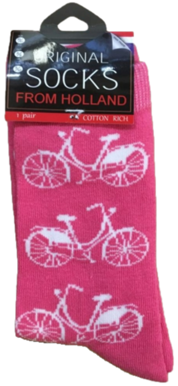 1602 | Sokken | Fietsen Roze