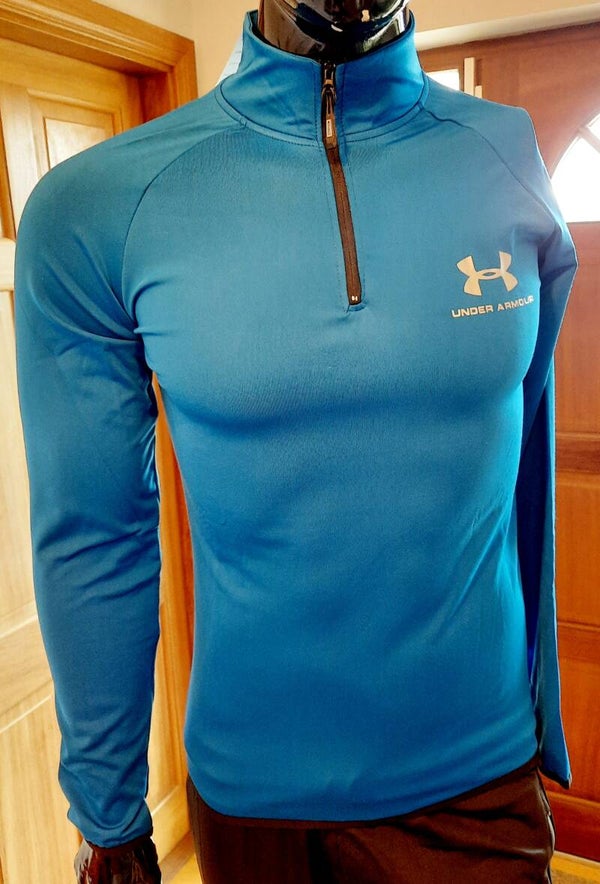 Blue UA half zip top