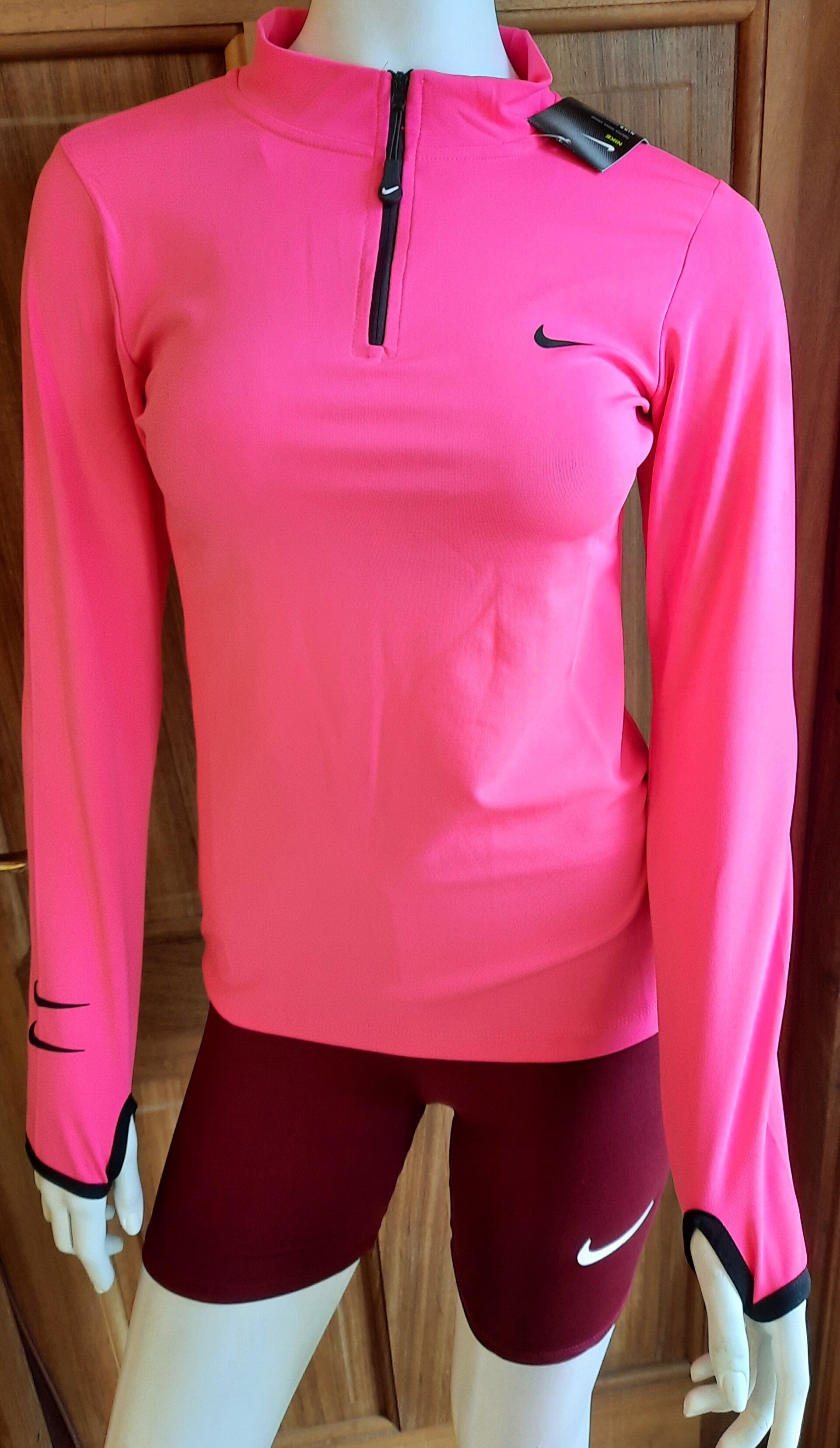 Ladies Pink Nike Half Zip Gym Top | Gear Locker