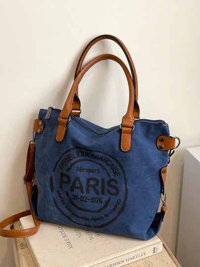 Spacious Casual Versatile Tote Bag, Fashion Crossbody Bag