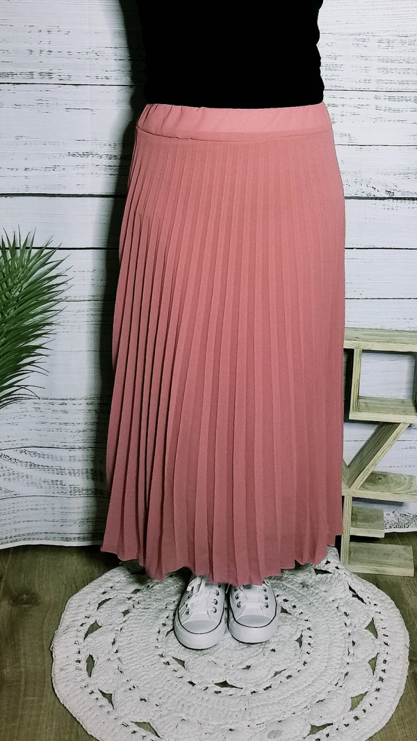 Jupe plissée framboise