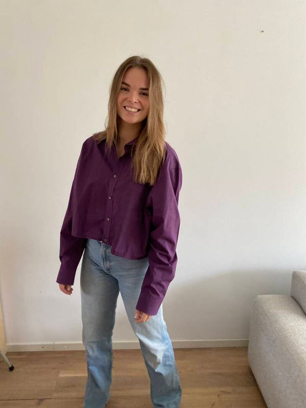 Vintage blouse paars
