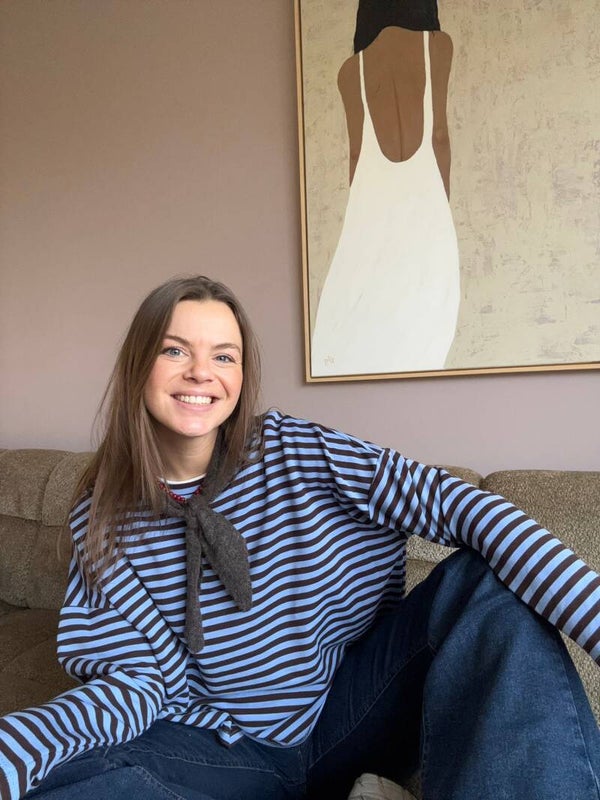 Blue Cocoa Stripe Top