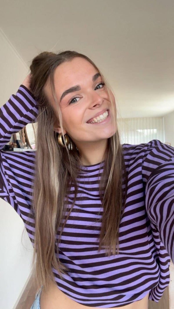 Lavender Cocoa Stripe Top