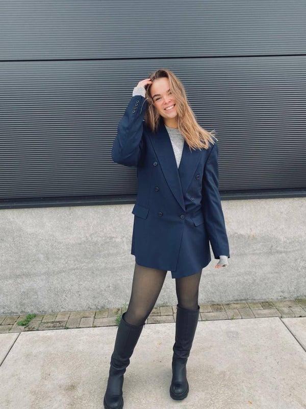 Vintage blazer blue vleugels