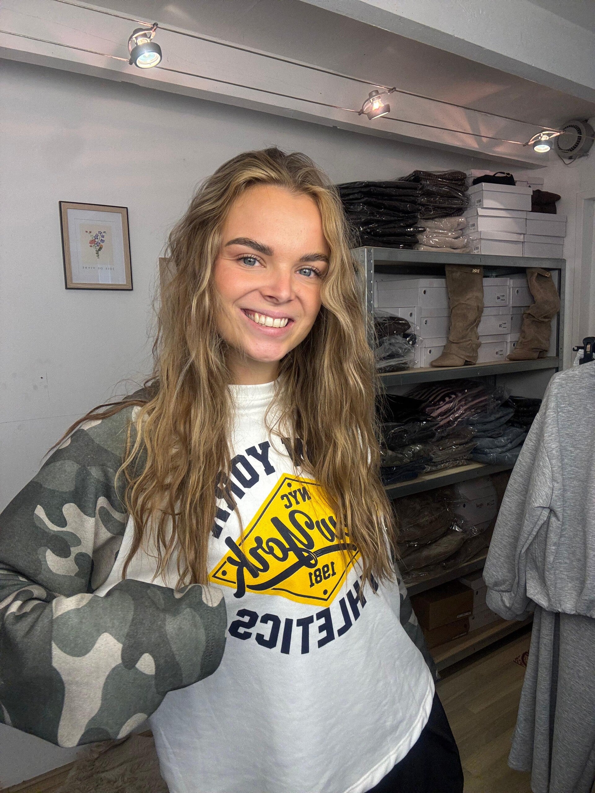 Camo Sweater/longsleeve yellow