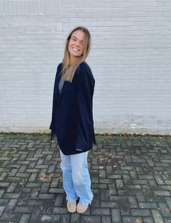 Vintage blazer blue/silver